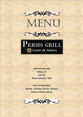 Menu photo 2 Persis Grill Ottawa, ON