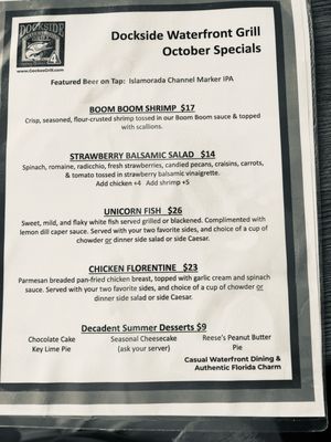 Menu photo 1 Dockside Waterfront Grill Venice, FL Menu photo 1 Dockside Waterfront Grill Venice, FL