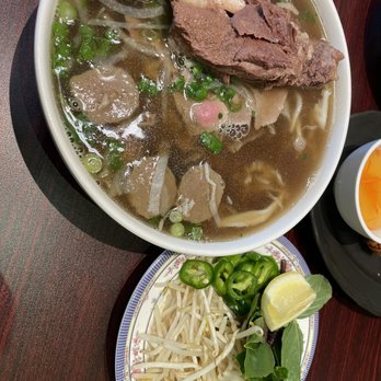 Mr Pho - Beefy pho bowl with side veggies - Vietnamese Near Me - Merced, California Mr Pho - Beefy pho bowl with side veggies - Vietnamese Near Me - Merced, California