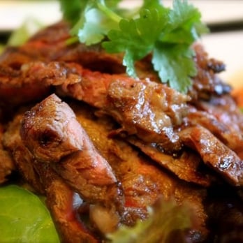 Panvimarn Thai Cuisine - One of Chef Joseph's slice of heaven creations! Tender beef with a slight hint of delicious and aromatic coconut milk. - Thai Near Me - Long Beach, California Panvimarn Thai Cuisine - One of Chef Joseph's slice of heaven creations! Tender beef with a slight hint of delicious and aromatic coconut milk. - Thai Near Me - Long Beach, California