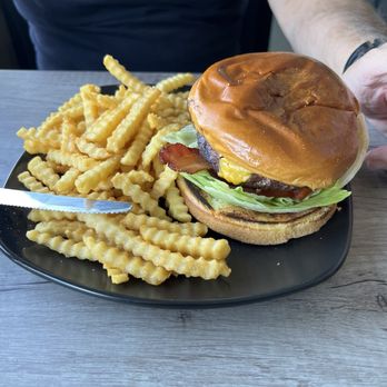 Happy Hours Bar And Grill - Classic burger & fries - Burgers Near Me - Ridgecrest, California Happy Hours Bar And Grill - Classic burger & fries - Burgers Near Me - Ridgecrest, California