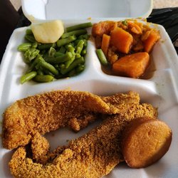 PeachTree Cafeteria - #1 Mrs. Francis meal - two meats, two sides and choice of bread