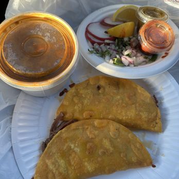 El Grullense Jal - Quesabirrias! I asked for everything on the side and the packed it up nicely!! Bomb!! - Food Trucks Near Me