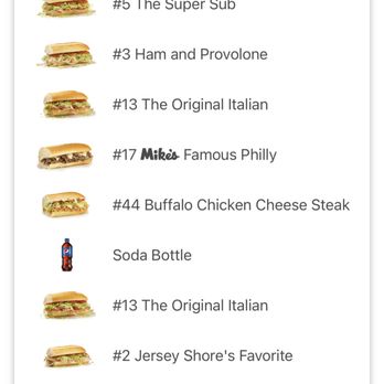 Jersey Mike's Subs - We were missing the number 13's - Fast Food Near Me - Selden, New York