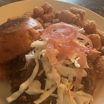 Darby's Tavern - Southern Crispy Chicken Sandwich with tater tots - Cocktail Bars Near Me - South Boston, Virginia