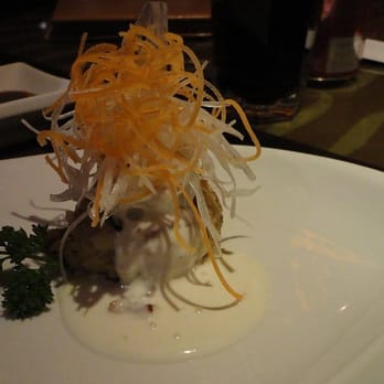 Hanaki Sushi - Crabcake appetizer with seared scallop and special sauce. - Japanese Near Me - Chesapeake, Virginia