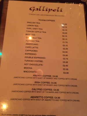 Menu photo 2 Gallipoli Bistro & Cafe London, XGL