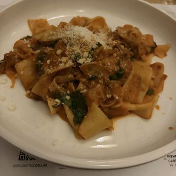 Sixty Vines - BRAISED PORK PAPPARDELLE pork shoulder, fennel, san marzano tomato, basil, pecorino romano - New American Near Me - Plano, Texas
