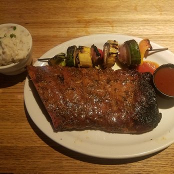 The County Line - Pork ribs, mash potatoes, and grilled skewers veggies. - Barbeque Near Me - San Antonio, Texas The County Line - Pork ribs, mash potatoes, and grilled skewers veggies. - Barbeque Near Me - San Antonio, Texas