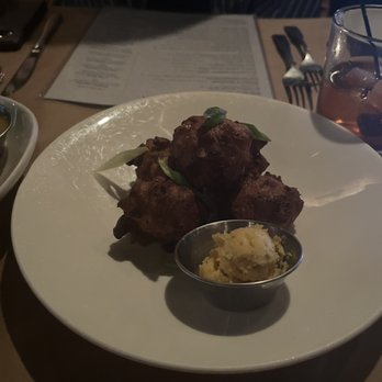 Wisteria - Corn fritters - New American Near Me - Atlanta, Georgia Wisteria - Corn fritters - New American Near Me - Atlanta, Georgia