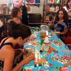 CMYE at Frances Vintage - Hard at work.