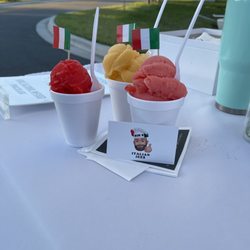 Ralph's Italian Ices - Cherry, mango, & strawberry lemonade!