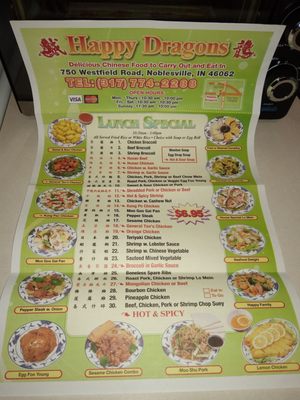 Menu photo 2 Happy Dragon Noblesville, IN