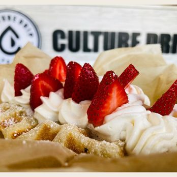 Culture Drip - Croffle Strawberry. - Coffee & Tea Near Me - Newport Beach, California Culture Drip - Croffle Strawberry. - Coffee & Tea Near Me - Newport Beach, California