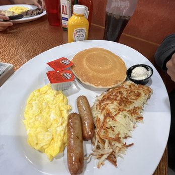 Binion's Cafe - The plates are huge - we took leftover - Cafes Near Me - Las Vegas, Nevada