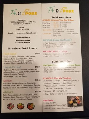 Menu photo 5 T4 and Poke Santa Rosa, CA