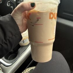 Dunkin' - Supposed to be a mocha late, barely looks like it has any coffee or mocha in it.