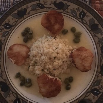 Agio Italian Bistro - Scallops, Lemon Caper Sauce and Couscous at home - Italian Near Me - Palatine, Illinois Agio Italian Bistro - Scallops, Lemon Caper Sauce and Couscous at home - Italian Near Me - Palatine, Illinois