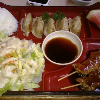 Sushi Dragon - 2 item combo-- gyoza and chicken yakitori - Sushi Bars Near Me - Sun Valley, California Sushi Dragon - 2 item combo-- gyoza and chicken yakitori - Sushi Bars Near Me - Sun Valley, California