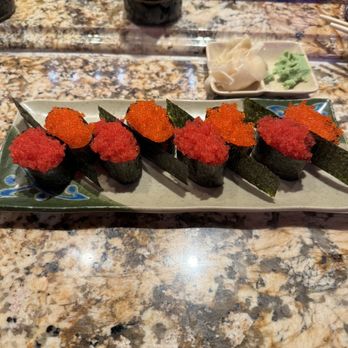 Shinsen Sushi - Flying fish roe...salty little pops....Delicious. - Sushi Bars Near Me - Carson City, Nevada Shinsen Sushi - Flying fish roe...salty little pops....Delicious. - Sushi Bars Near Me - Carson City, Nevada