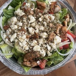 Small World Inn Bar & Grill - Greek salad with grilled chicken added. Soo good