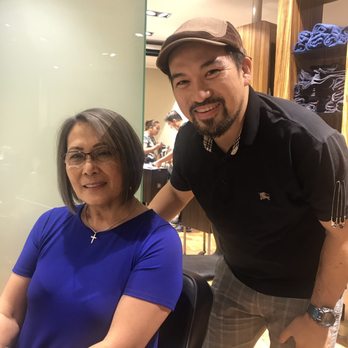 Basement Salon - Mom, a satisfied customer and Ernie her stylist!! - Hair Salons Near Me - Mandaluyong, NCR Basement Salon - Mom, a satisfied customer and Ernie her stylist!! - Hair Salons Near Me - Mandaluyong, NCR