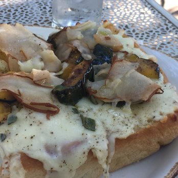 Jardin - Focaccia Pizza with pear slivers - Mediterranean Near Me - San Antonio, Texas Jardin - Focaccia Pizza with pear slivers - Mediterranean Near Me - San Antonio, Texas