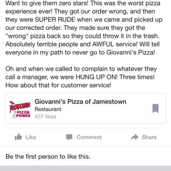 Giovanni's Pizza - This is the detailed account of what happened during our terrible experience here! - Pizza Near Me Giovanni's Pizza - This is the detailed account of what happened during our terrible experience here! - Pizza Near Me