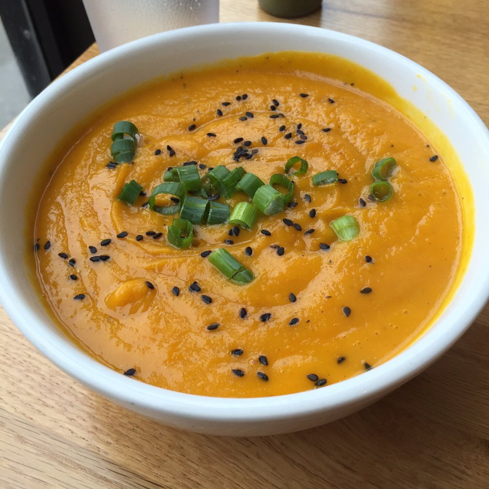 Kupfert & Kim - Soup of the day (butternut squash and coconut milk) - Gluten-Free Near Me - Toronto, Ontario