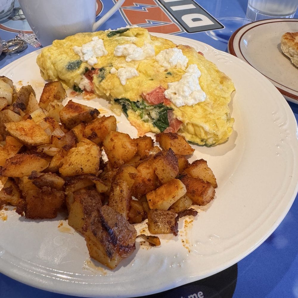 Izzy's Diner - Greek omelet, home fries and grilled biscuit - Diners Near Me - Palm Bay, Florida Izzy's Diner - Greek omelet, home fries and grilled biscuit - Diners Near Me - Palm Bay, Florida