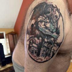 Apothecary tattoo - Gargoyle