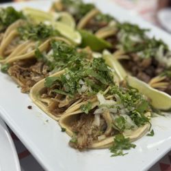 Huicholitos 2 - Carnitas and carne asada tacos.