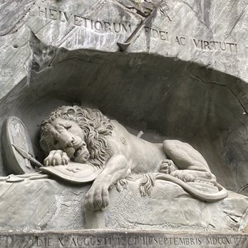 Löwendenkmal - Lion Monument with inscription on top - Landmarks & Historical Buildings Near Me - Lucerne, LU Löwendenkmal - Lion Monument with inscription on top - Landmarks & Historical Buildings Near Me - Lucerne, LU