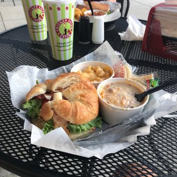 Chicken Salad Chick - Trio Pimento BLT with Mac and cheese, potato bacon cheese soup, pickle, and a cookie - Sandwiches Near Me - Lutz, Florida