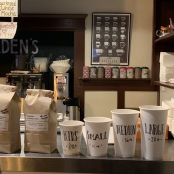 Walden's Coffeehouse - Sizes of coffee - Breakfast & Brunch Near Me - Reno, Nevada Walden's Coffeehouse - Sizes of coffee - Breakfast & Brunch Near Me - Reno, Nevada