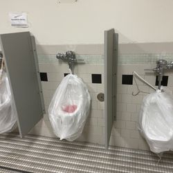 LA Fitness - All three broken urinals in men's bathroom for weeks and counting.