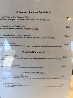 Menu photo 1 Lookout Coffee Campbell, CA Menu photo 1 Lookout Coffee Campbell, CA