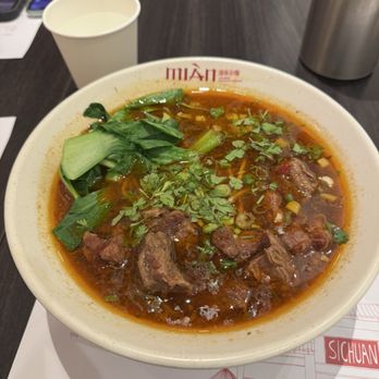 Mian - Beef noodle soup spicy level 3 - Noodles Near Me - Costa Mesa, California Mian - Beef noodle soup spicy level 3 - Noodles Near Me - Costa Mesa, California