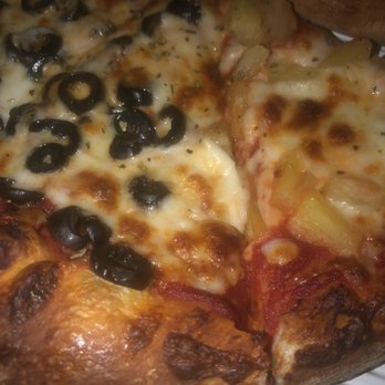 Village Pizza - Medium pizza half olives/half pineapple - Pizza Near Me - Corrales, New Mexico