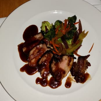 Pine Tavern Restaurant - My Asian pork belly with stir fried vegetables. - American Near Me - Bend, Oregon Pine Tavern Restaurant - My Asian pork belly with stir fried vegetables. - American Near Me - Bend, Oregon