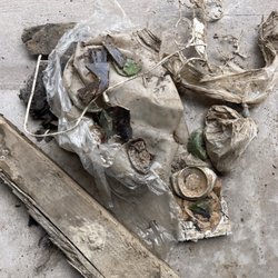 J.B Landscaping & Home improvements - Construction debris in broken glass, beer, cans, etc.