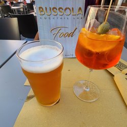 Bussola - Aperol Spriz, and Moretti IPA