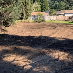 ...and the pool is gone! They also cleared some extra bushes and fixtures for us. ...and the pool is gone! They also cleared some extra bushes and fixtures for us.