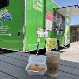 Plain glazed donut and 20oz cold brew