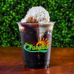 Raspados El Paraiso - Vanilla Raspado with lechera !