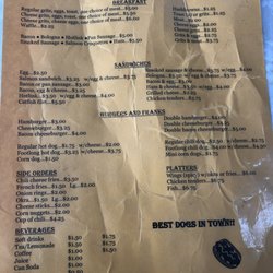 Pete's Famous Franks - Complete Menu