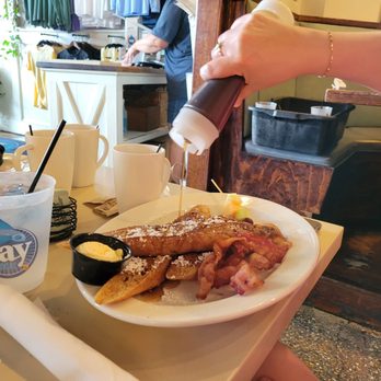 Bay Local Eatery - Dark rum French toast with all the maple syrup you can eat. Eat lots. - Breakfast & Brunch Near Me - Virginia Beach, Virginia Bay Local Eatery - Dark rum French toast with all the maple syrup you can eat. Eat lots. - Breakfast & Brunch Near Me - Virginia Beach, Virginia