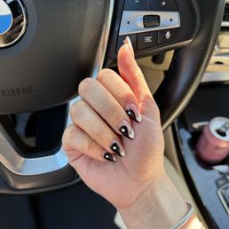 Gel x nails with design