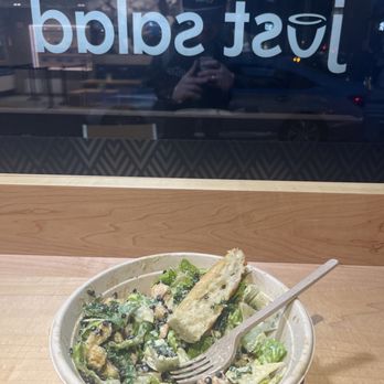 Just Salad - Chicken Cesar with lentils, avocado & chickpeas! - Salad Near Me - Brooklyn, New York