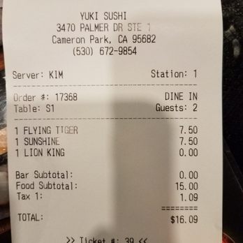 Yuki Sushi Bar - The reason behind 3 stars - Sushi Bars Near Me - Cameron Park, California Yuki Sushi Bar - The reason behind 3 stars - Sushi Bars Near Me - Cameron Park, California